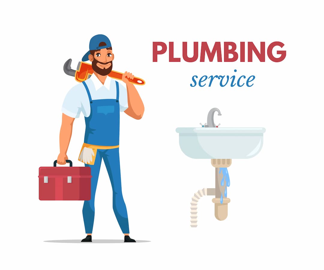 Plumber fixing a sink